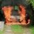 sansepolcro auto in fiamme