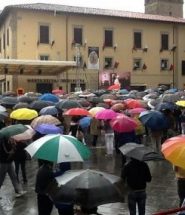 sansepolcro- piazza torre di berta visita papa benedetto XVI