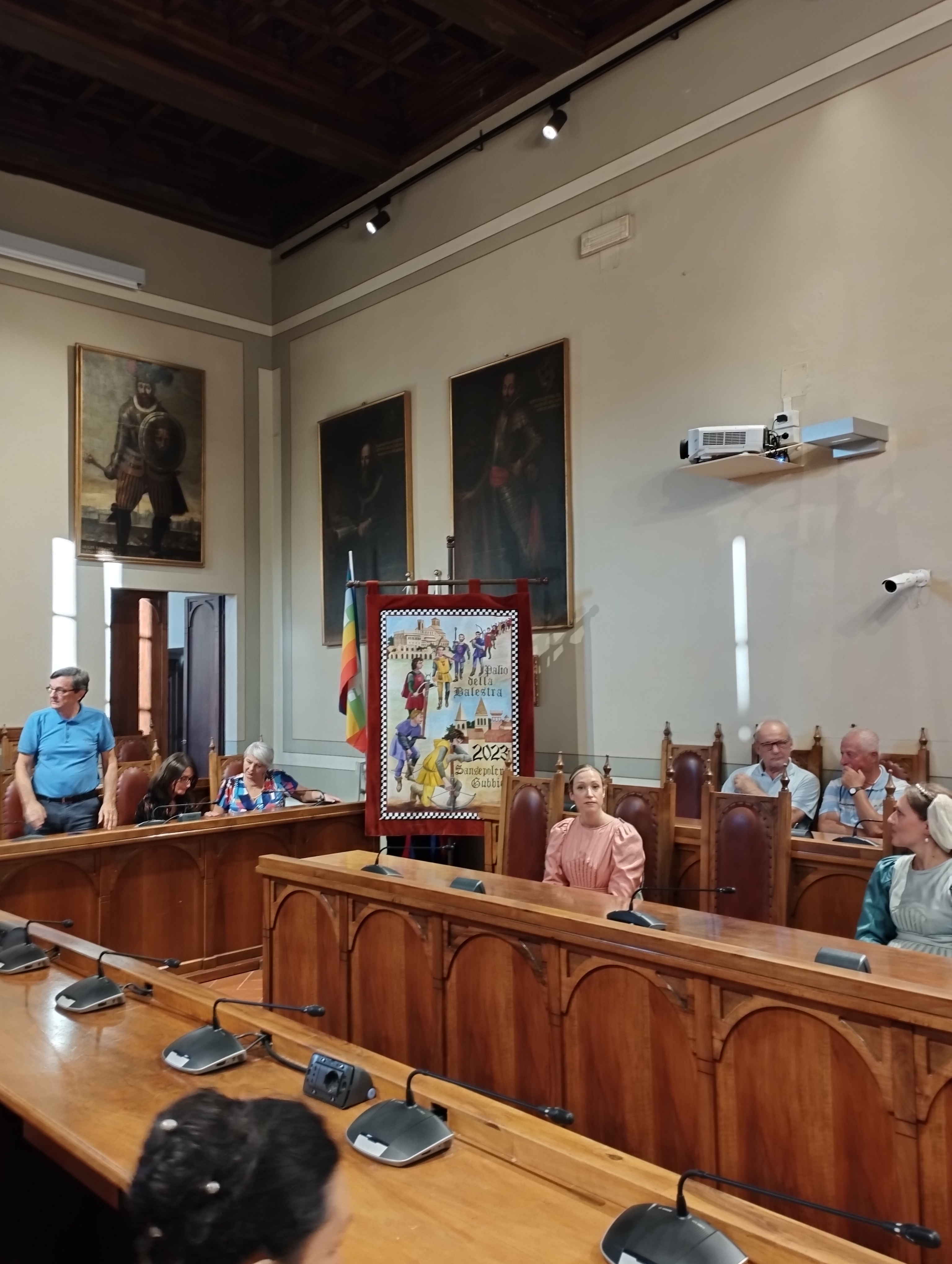 sansepolcro presentazione drappo palio belestra